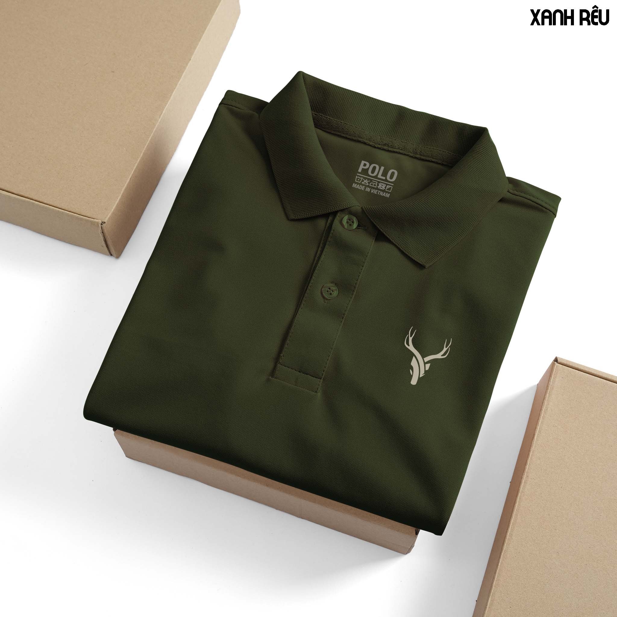 Áo thun Polo DEER cổ bẻ BASIC CVC vải cá sấu co dãn 4 chiều