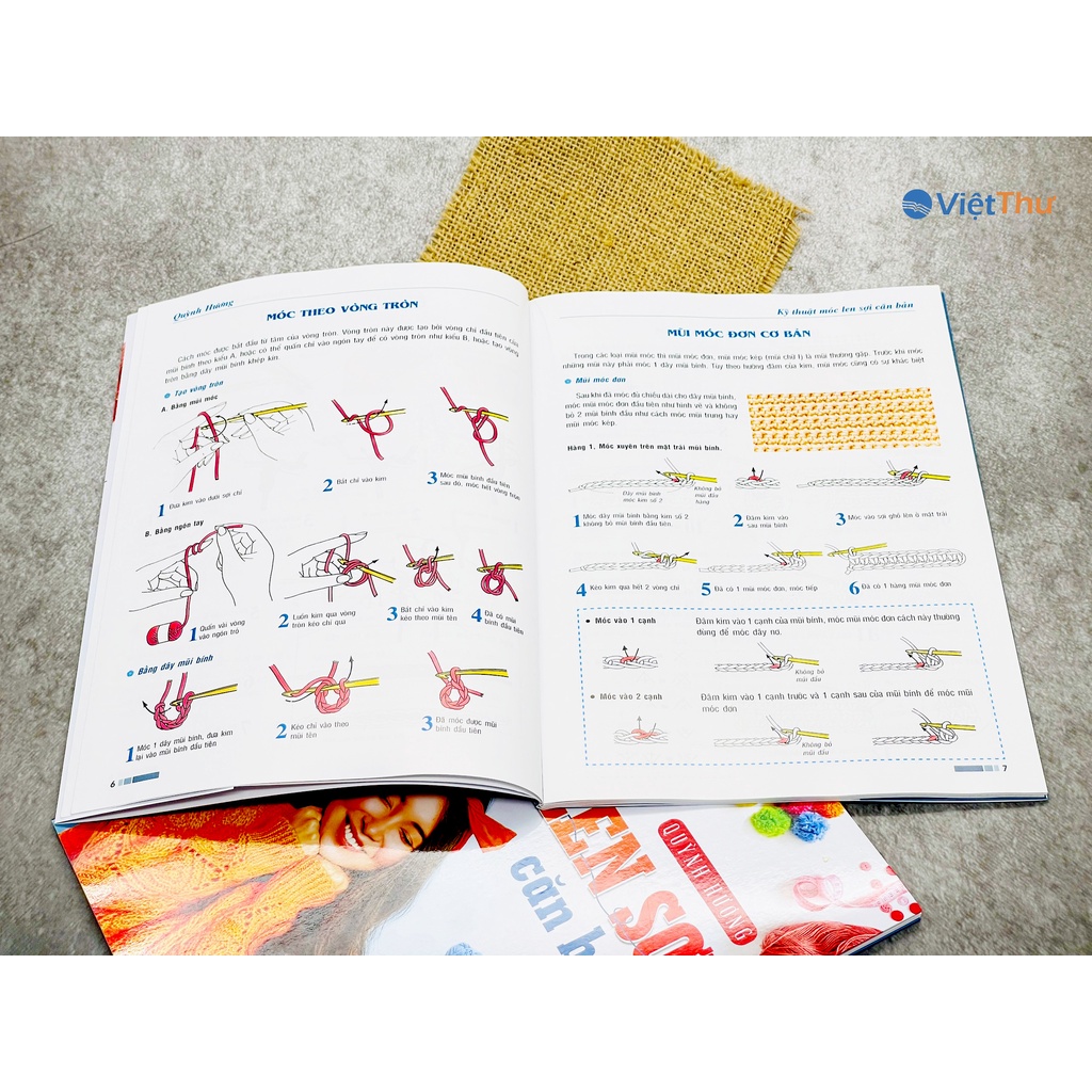 Sách - Kỹ Thuật Móc Len Sợi Căn Bản (Quỳnh Hương)