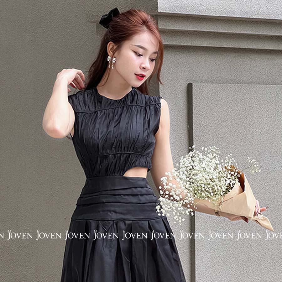 JOVEN Đầm Dài Khoét Eo Trẻ Trung Nữ Tính