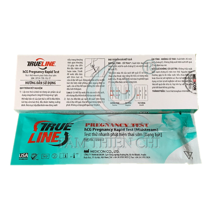 [HCM]Bút thử thai hCG Trueline hộp 1 cây