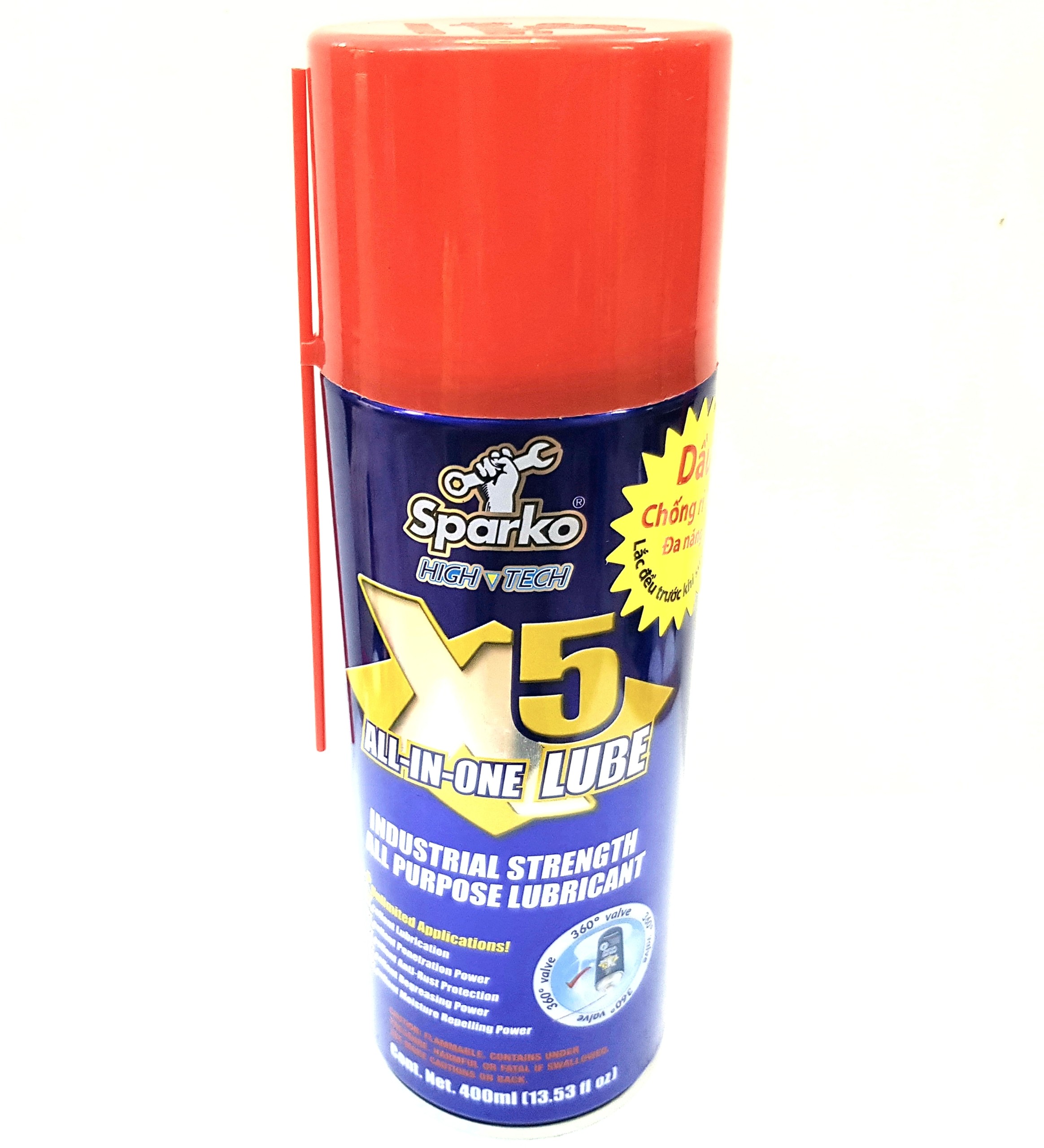 Chai xịt vệ sinh sên, bôi trơn, chống rỉ đa năng X5 400ml