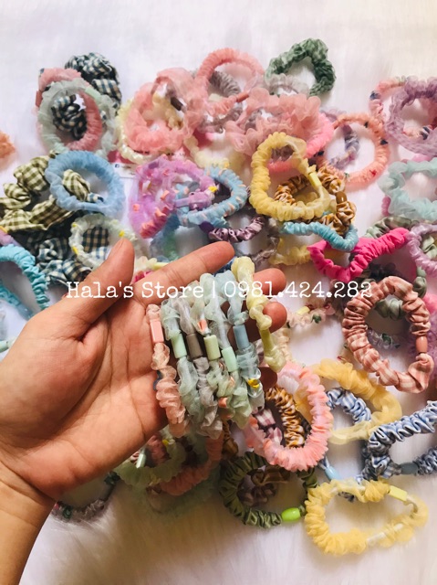 Dây buộc tóc Scrunchies đủ các màu, các kiểu, các size