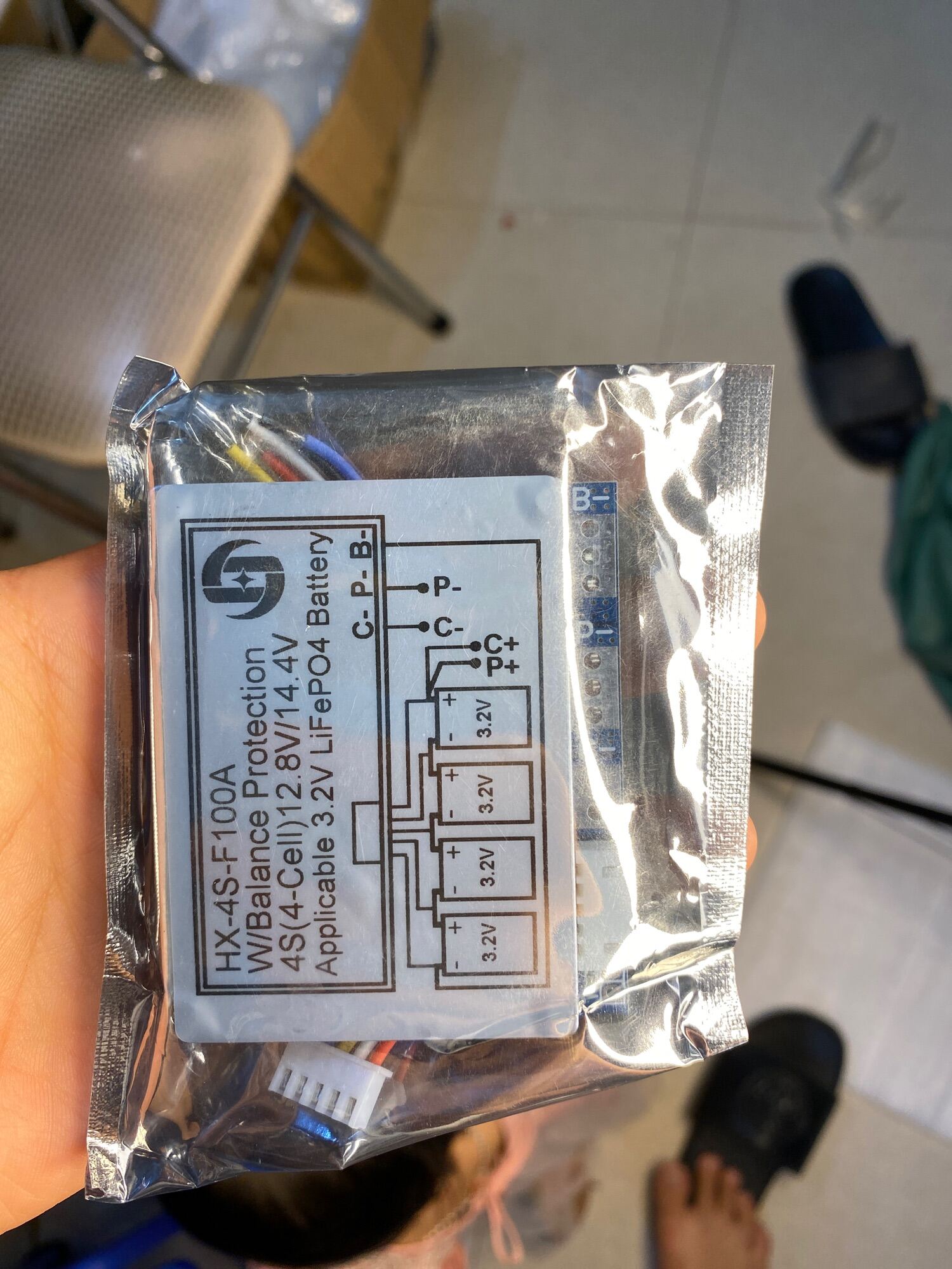 265 Mạch bảo vệ pin lifepo4 100a 4s BMS 3.2v