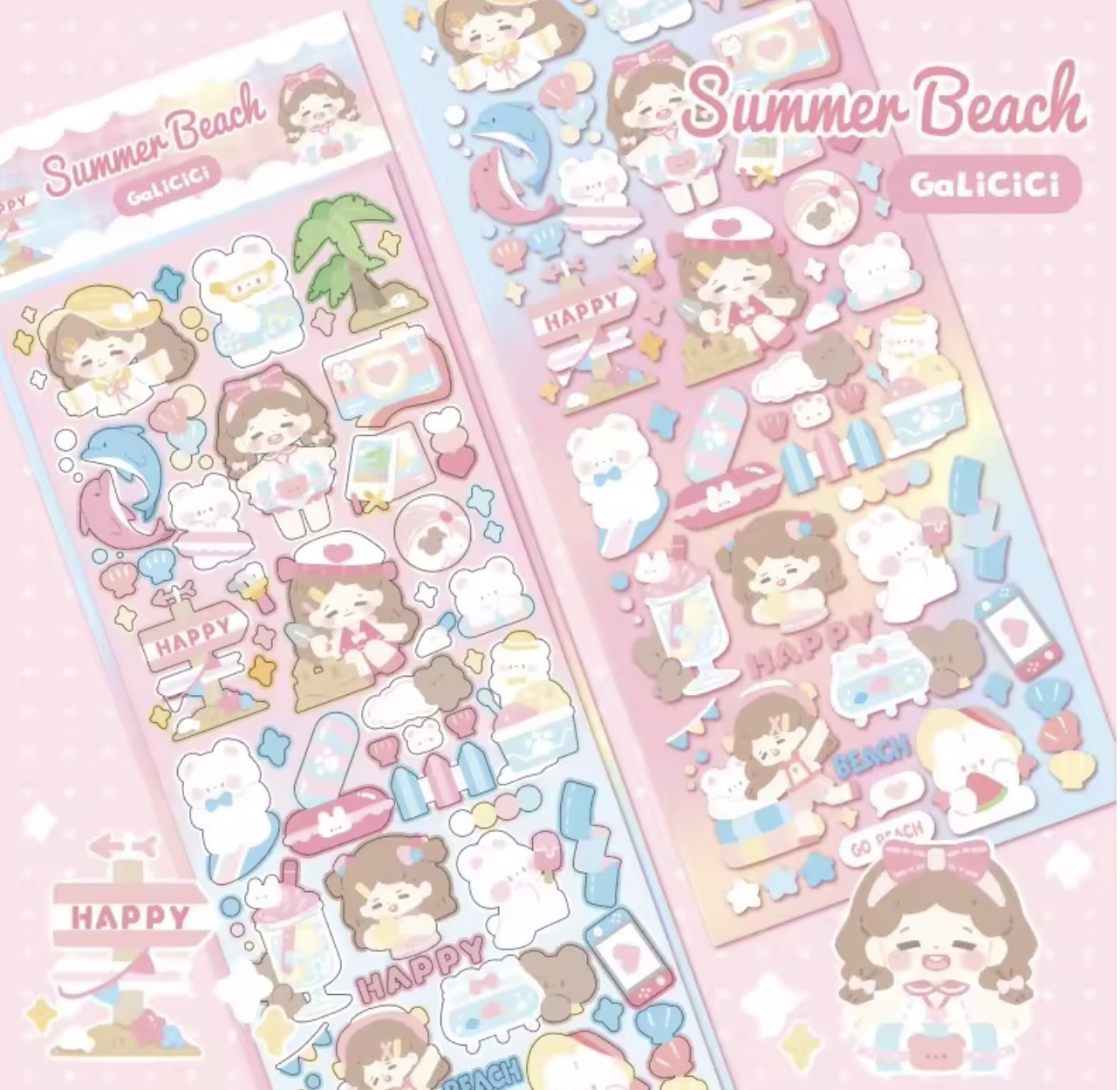 Hình dán sticker trang trí top loader siêu xinh HDT02