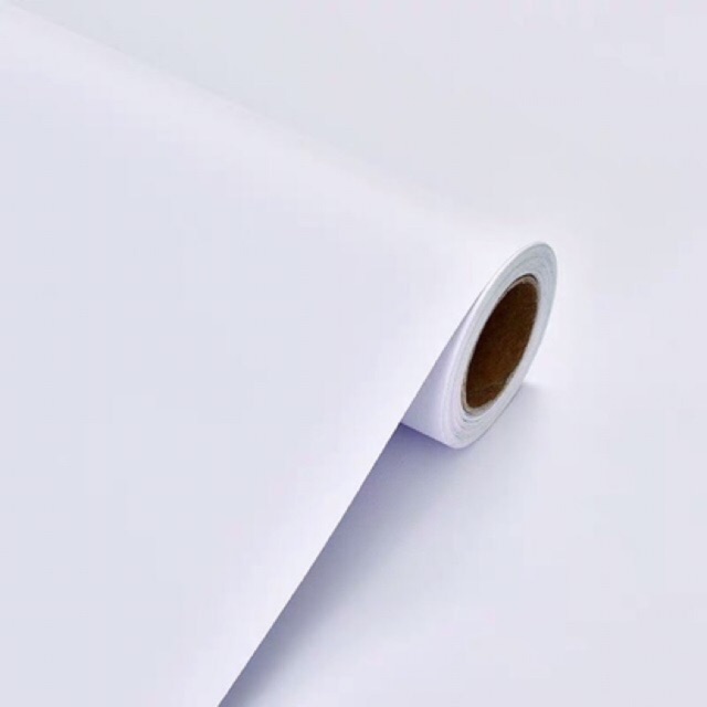 10M giấy dán tường trắng keo sẵn khổ 45 cm