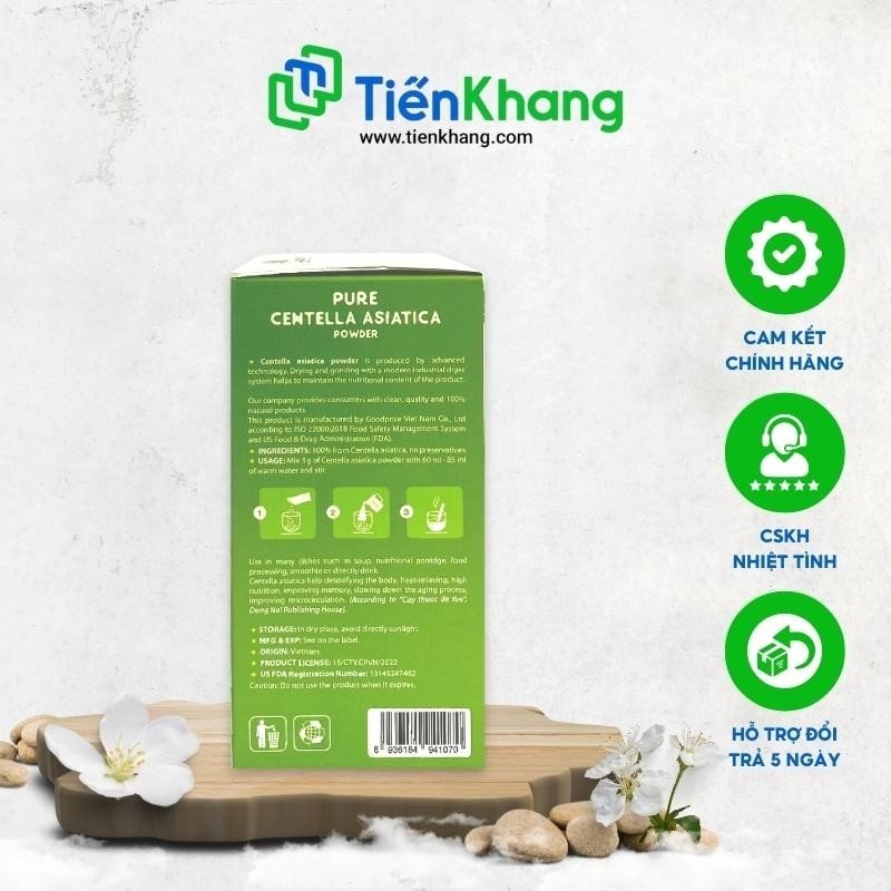 Bột Rau Má Nguyên Chất - Hộp (72gram/24 gói)