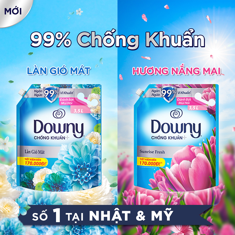 NƯỚC XÃ VẢI DOWNY NẮNG MAI, LÀN GIÓ MÁT 3L