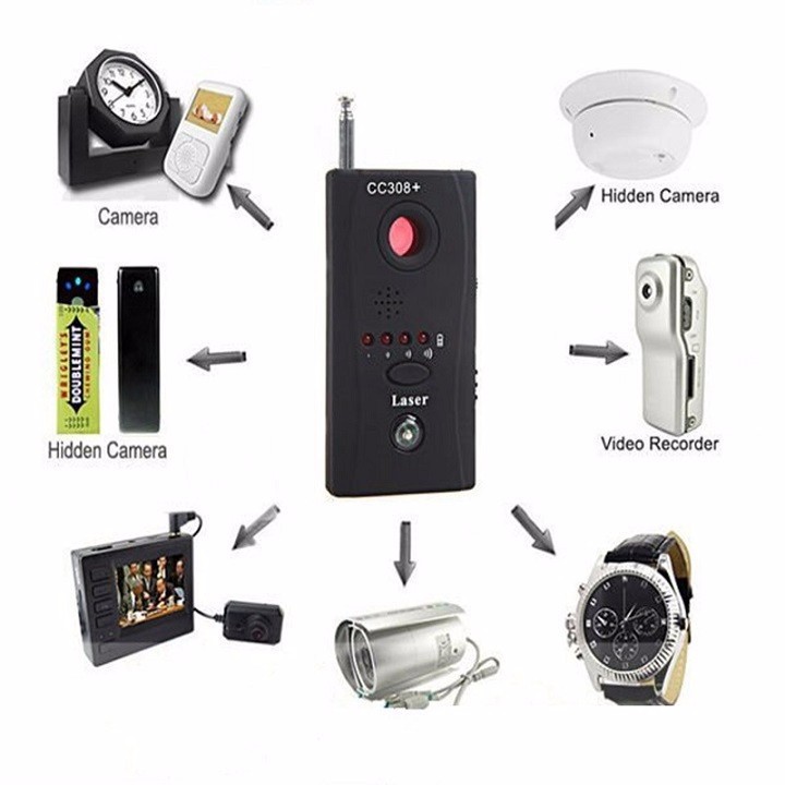 Máy phát hiện camera và máy ghi âm CC308+ cao cấp