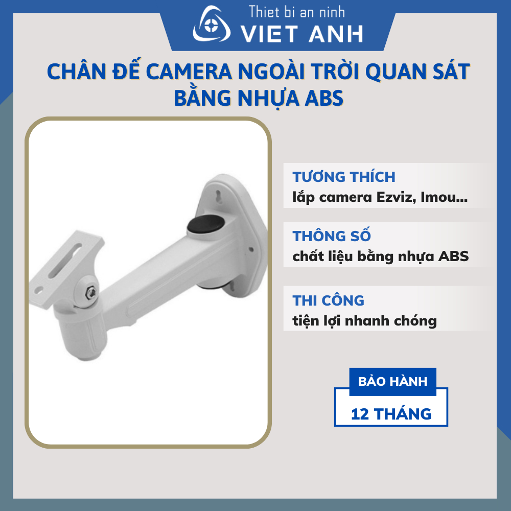 Chân đế camera ngoài trời quan sát bằng nhựa ABS loại xịn 2 lỗ.