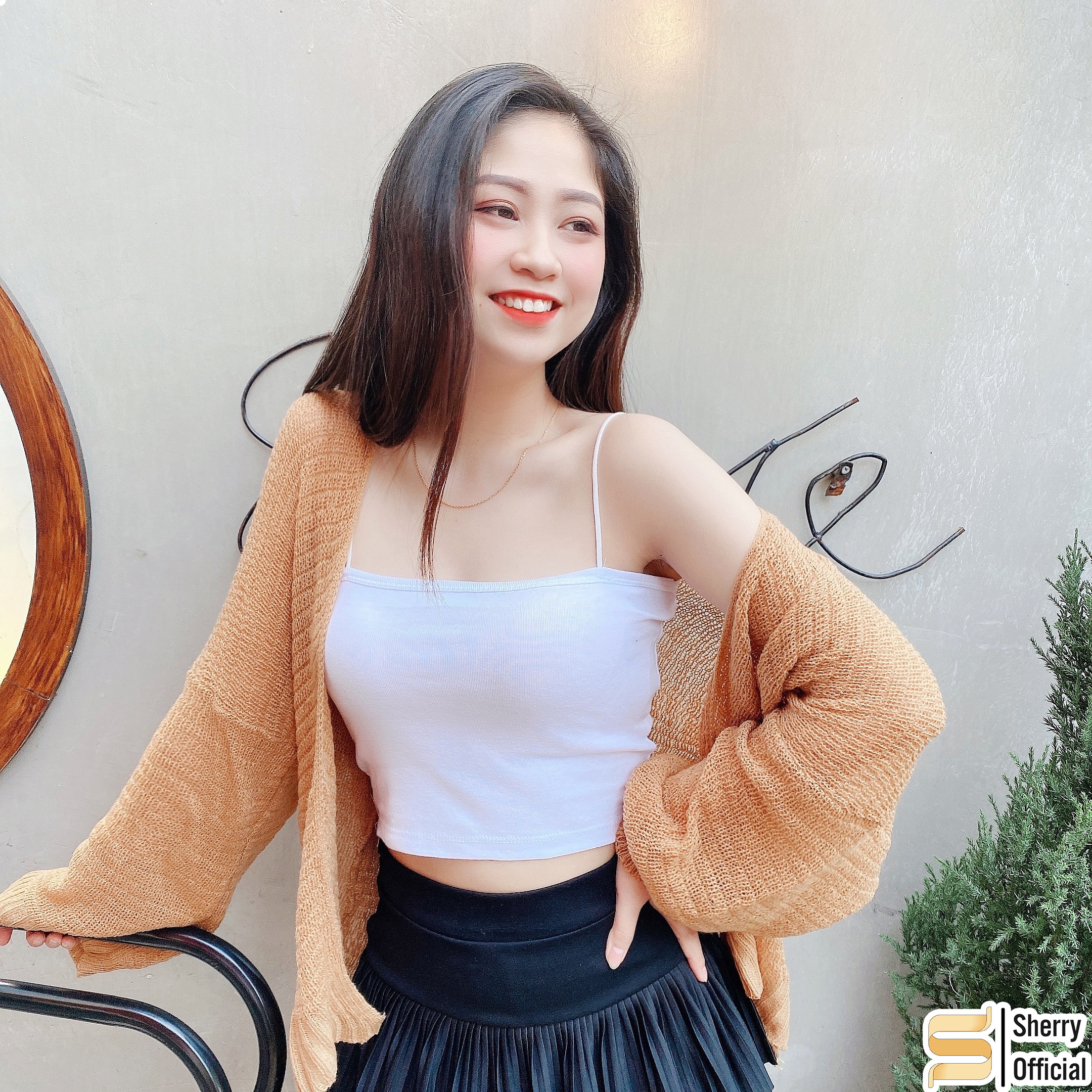 Áo Cadigan Len mỏng