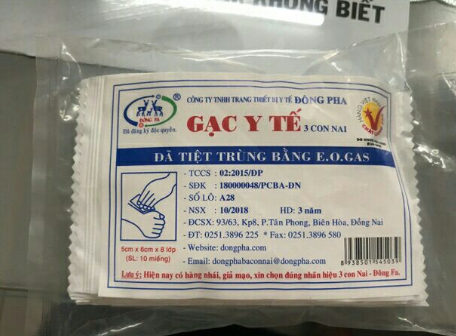 [HCM]10 gói GẠC Y TẾ 5x6x8 lớp ĐÔNG PHA (10 MIẾNG/GÓI)