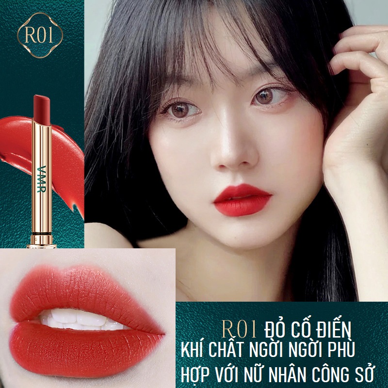 Son Lì DMDN Mềm Mịn Không Dính Cốc Chống Nước Lâu Trôi Màu Trắng Cam Nâu Đào Dưỡng Ẩm Mùa Thu Đông Cho Học Sinh