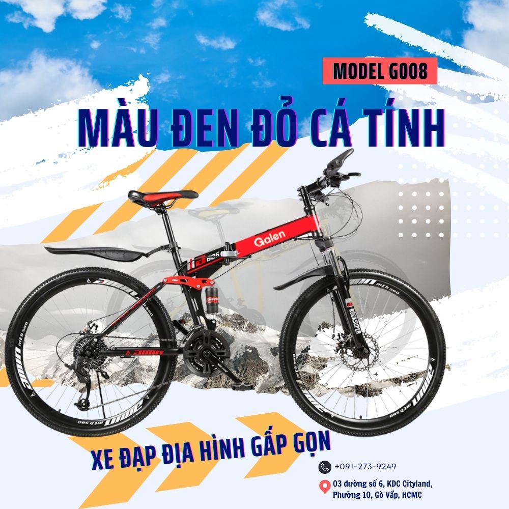 Xe Đạp Thể Thao Địa Hình Gấp Gọn Galen G002 Xe Đạp Thể Dục Kết Hợp Tay