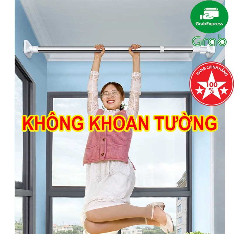 Thanh treo rèm không cần khoan tường, thanh treo quần áo đa năng