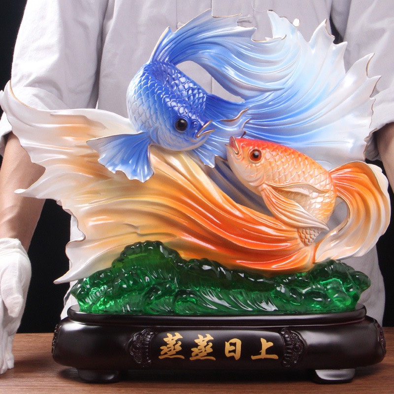 Tượng Cá Chép Vượng Tài kích thước 43x26x38cm, Hàng cao cấp, trang trí nhà cửa, quà tặng ý nghĩa, Mã T52