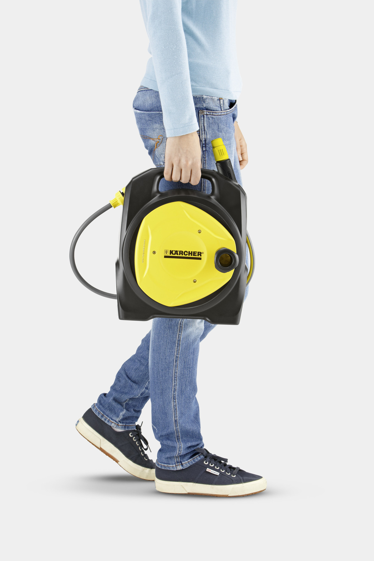 Cr 3.110 Karcher irrigation hose reel-consist of 10m 3 layer wire reel, 2 m water hose reel, irrigation hose plus, Aqua stop coupling
