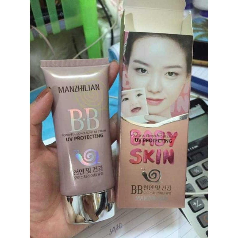 Kem nền BB Baby Skin tinh chất ốc sên trắng mịn