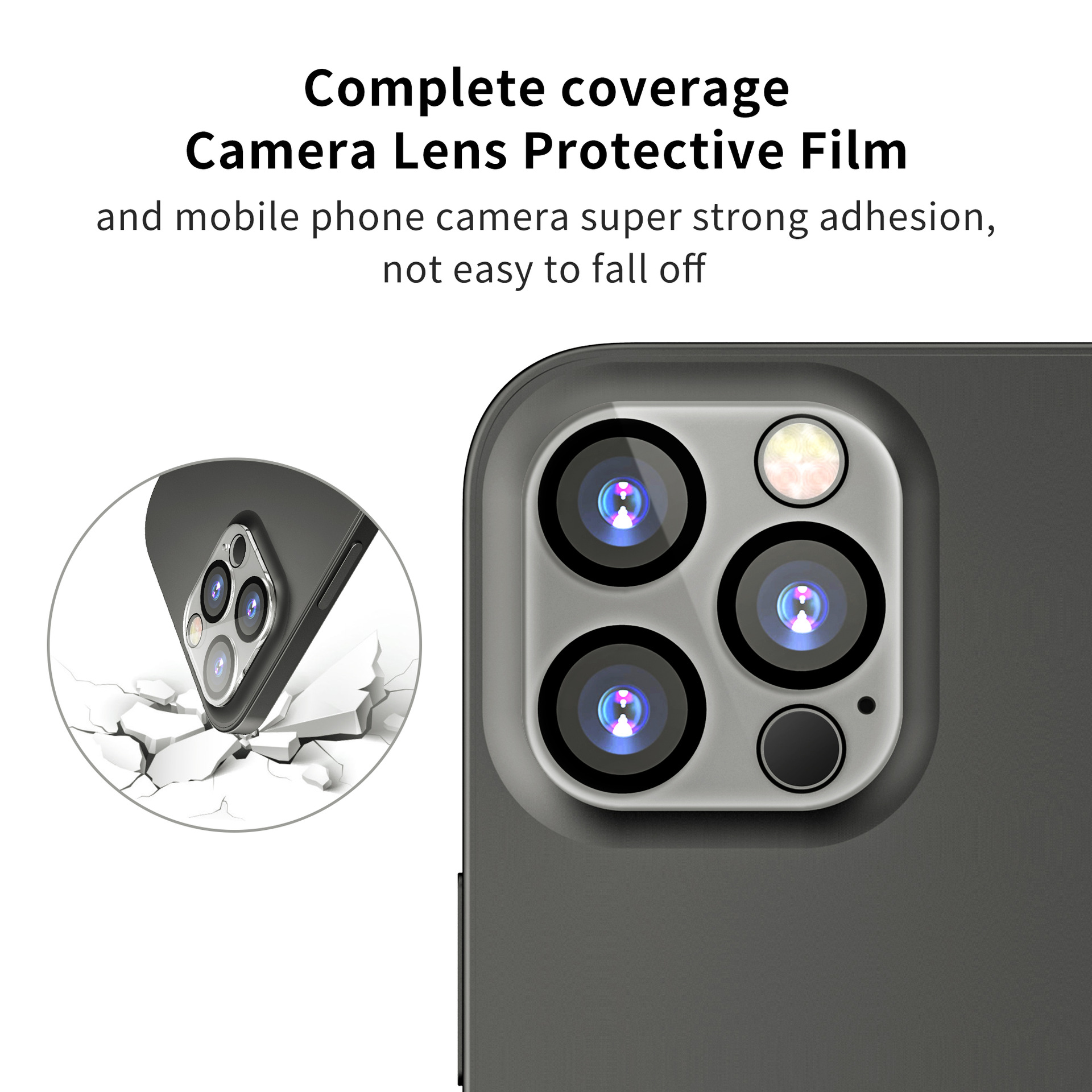 Kính cường lực bảo vệ camera cho Iphone 12/ 12 pro/ 12 pro max