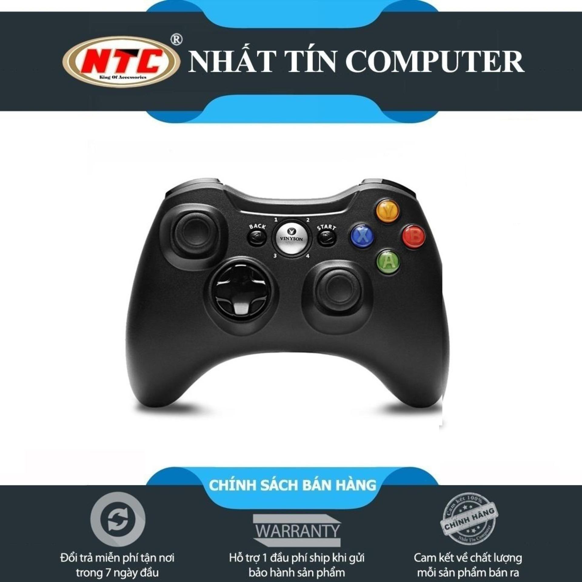 Tay cầm chơi game bluetooth VINYSON VA-005 hỗ trợ PC/ANDROID/IOS (Đen) - Nhất Tín Computer