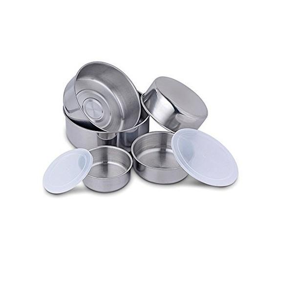 BỘ 5 BÁT INOX CÓ NẮP ĐẬY-I8