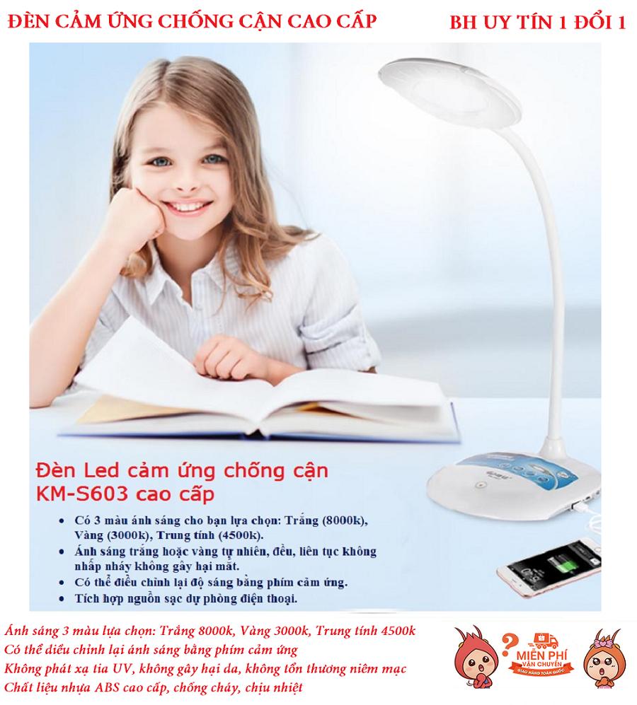 Đèn bàn chống cận thị - Đèn bàn led chống cận - Đèn học Led cảm ứng chống cận thị tích điện thông minh -  Bảo hành uy tín bởi A-Home.