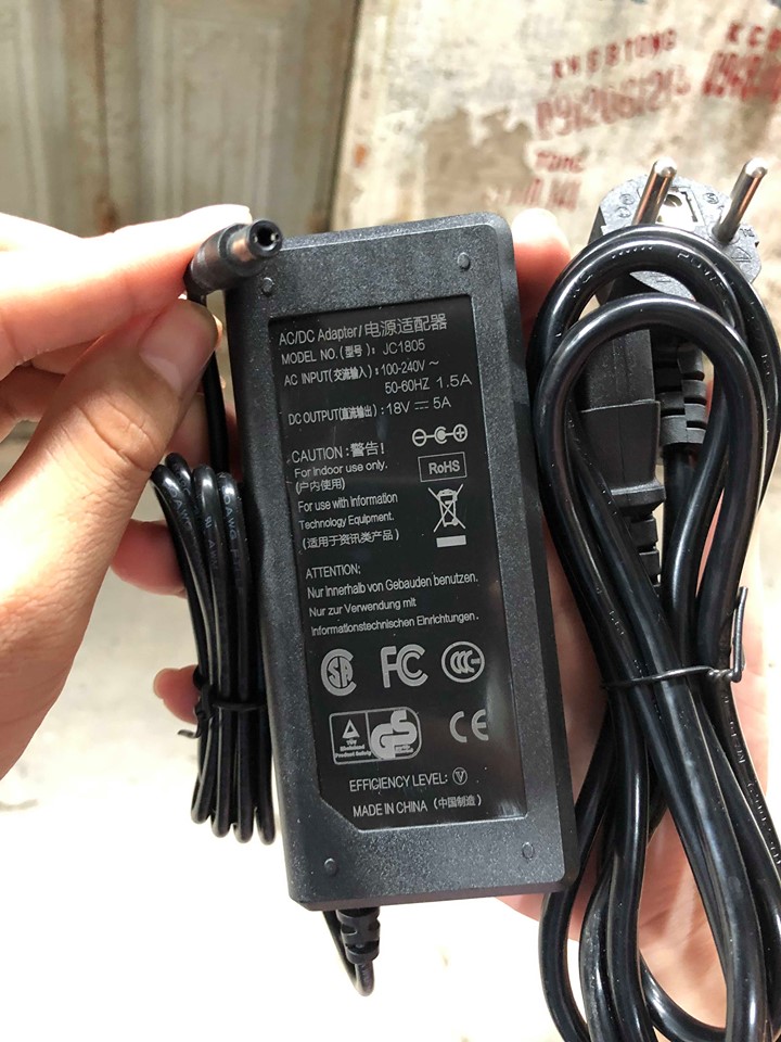 Adapter dc 18v 5a loại tốt
