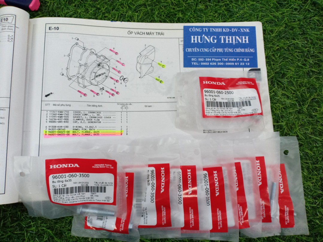 Bộ ốc lốc Wave A , S , RS , Sp 110 Chinh Hãng