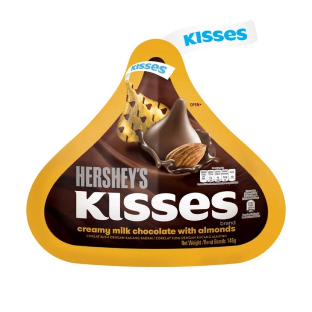 Socola Kem Sữa Hạnh Nhân, Kisses, Creamy Milk Chocolate with Almonds