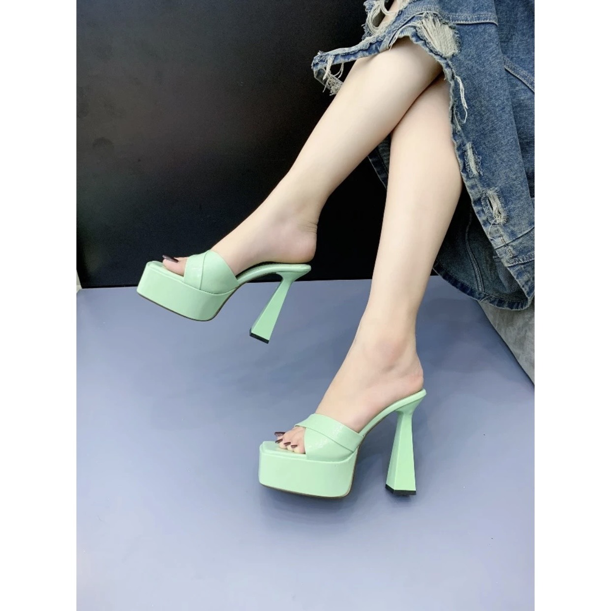 Dép nữ , Guốc nữ cao gót 14cm siêu phẩm