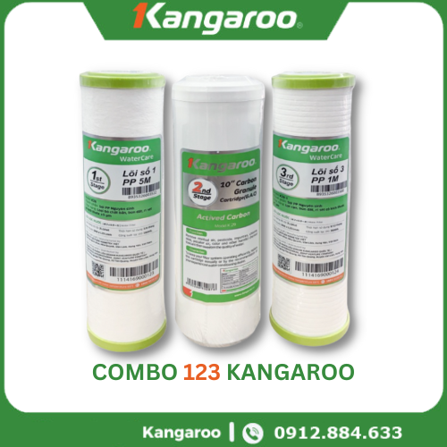 Lõi lọc nước Kangaroo - Combo 3 lõi lọc 123