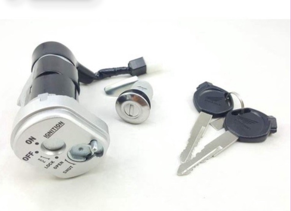Bổ ổ khoá xe máy wave s110 như zin cao cấp gồm ổ khoá cổ và ổ khoá yên xe gắn xe wave s110