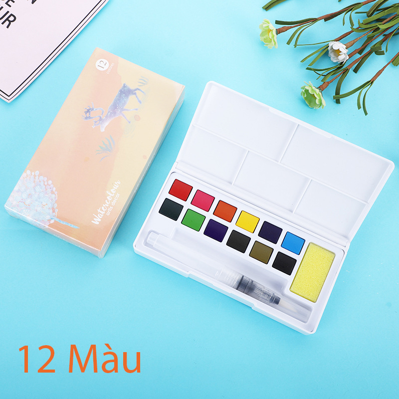 Bộ Màu Nước Solid Water Color Cao Cấp 12/18/24/36