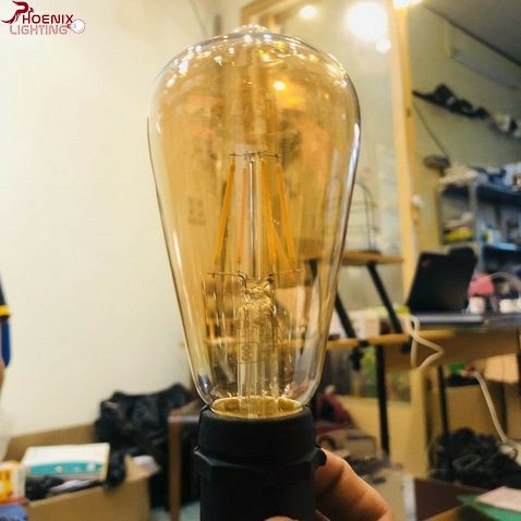Bóng đèn LED Edison ST64 dimmer vỏ vàng