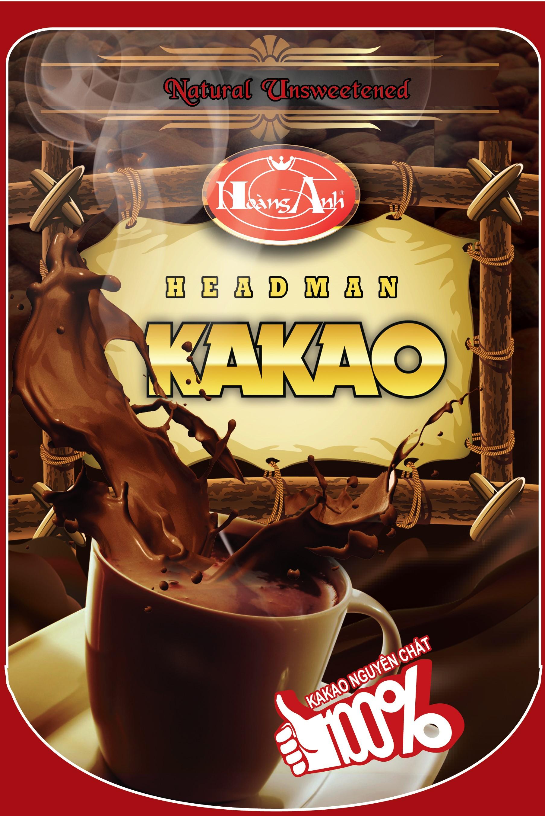 Bột Cacao Headman Nguyên chất túi zipper 250Gr