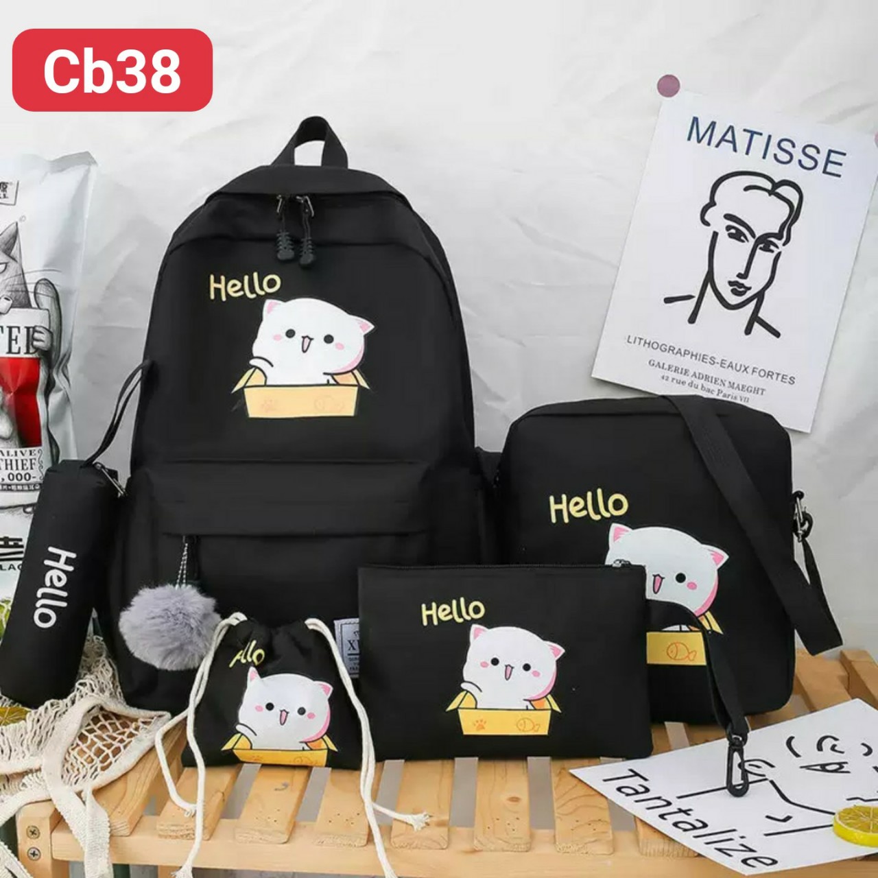 balo combo 4 món mèo hello cb38