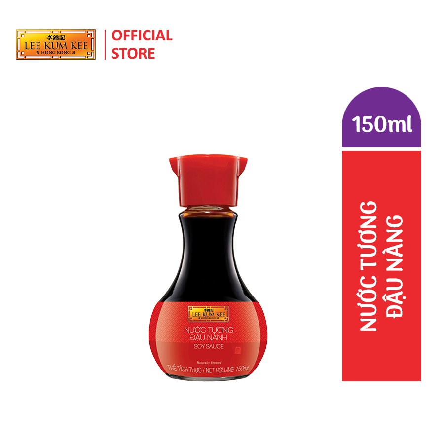 Nước tương đậu nành LEE KUM KEE SOY SAUCE chai thủy tinh 150 ml