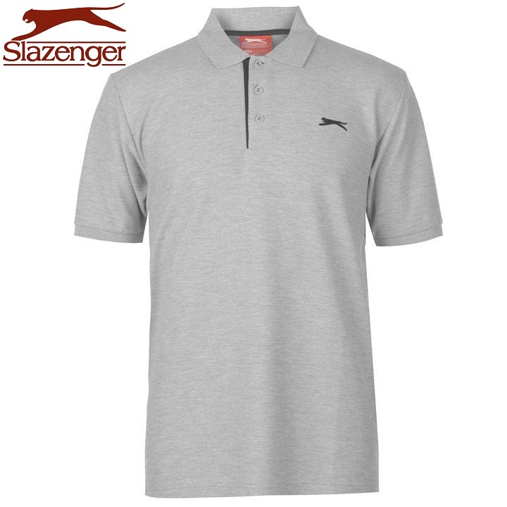 Áo Thun Polo Nam Slazenger Plain (màu Grey Marl) - Hàng size UK
