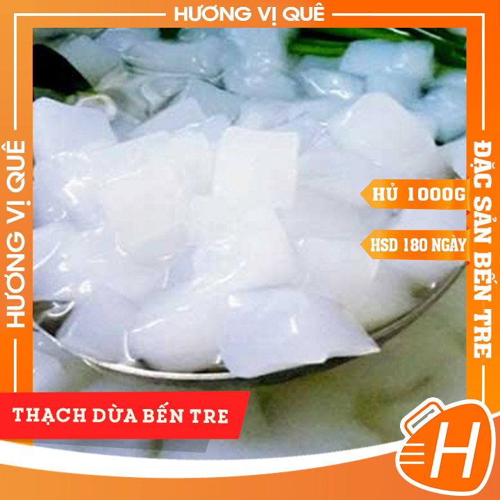 Thạch Dừa Bến Tre - Hủ 1000g - Đặc Sản Bến Tre