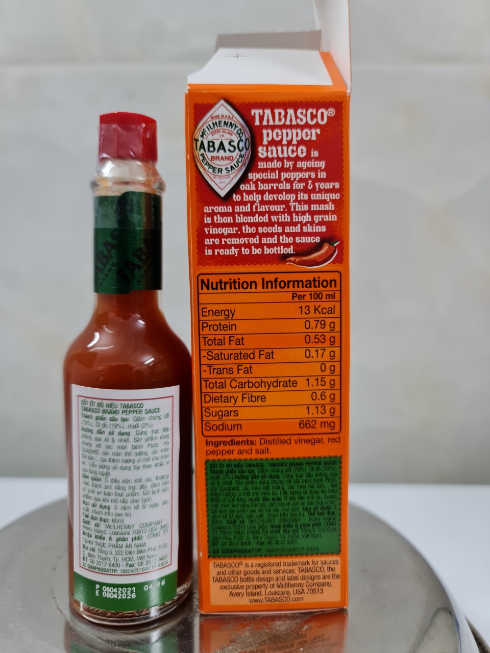 [Chai 60ml] XỐT ỚT ĐỎ [USA] TABASCO Red Pepper Sauce (halal) (anm-hk)
