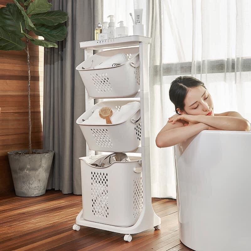 KỆ RỔ 3 TẦNG LỚN màu trắng