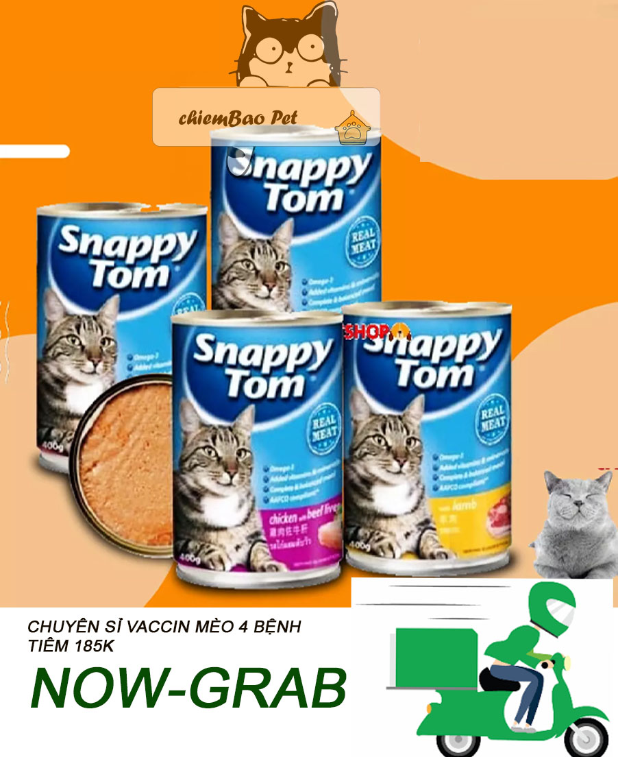 Pate  cho mèo Snappy Tom lon 400 gram - nhập khẩu thái lan