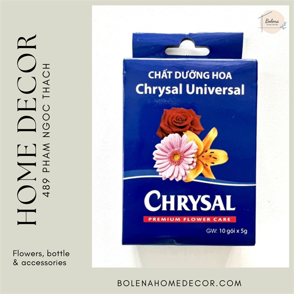 Hộp 10 gói dưỡng hoa chrysal tươi lâu dạng bột