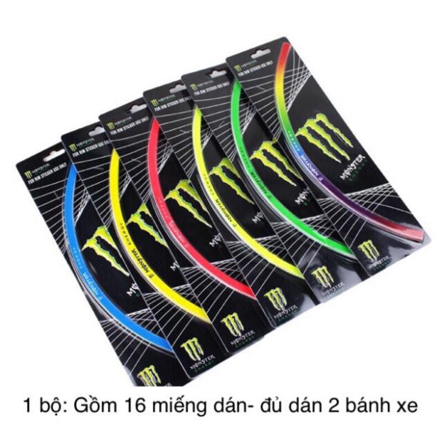 Dán vành Monster xe máy, xe điện