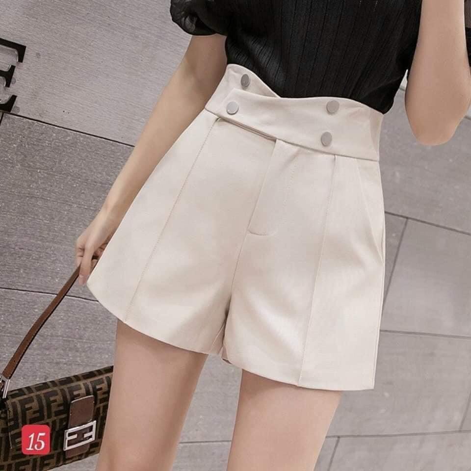 quần short cạp cao 4 cúc