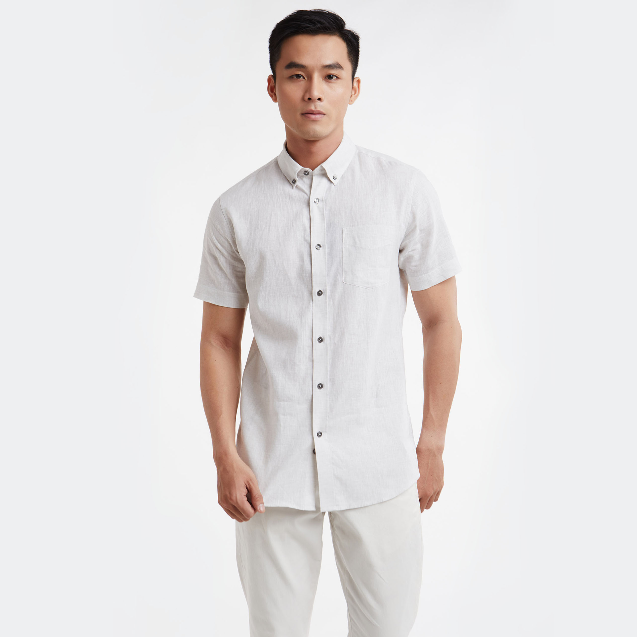 N&M Áo sơ mi thời trang nam tay ngắn 1908099