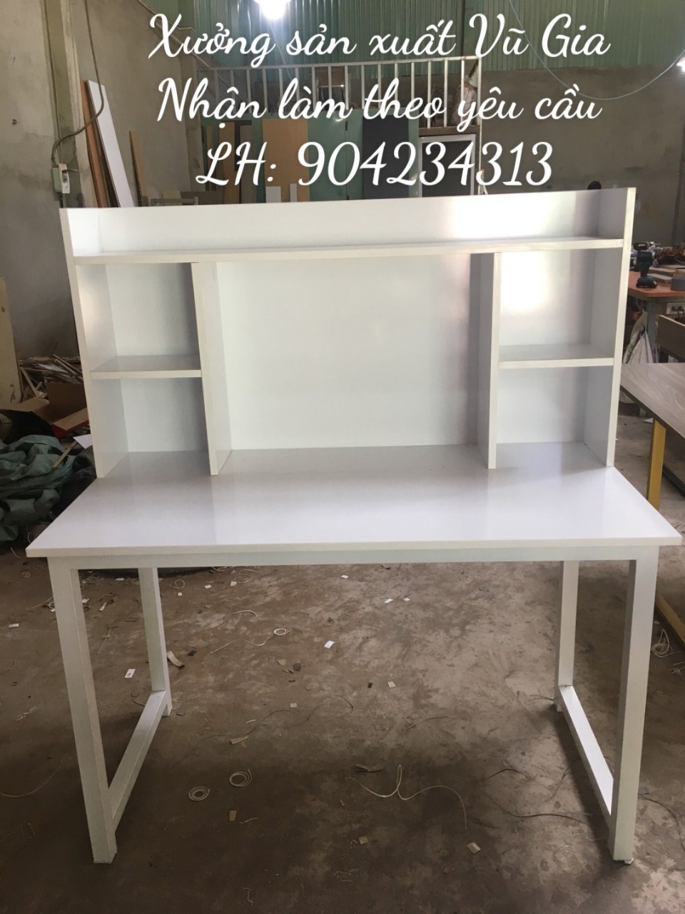 bàn học cho bé bàn làm việc có kệ sách