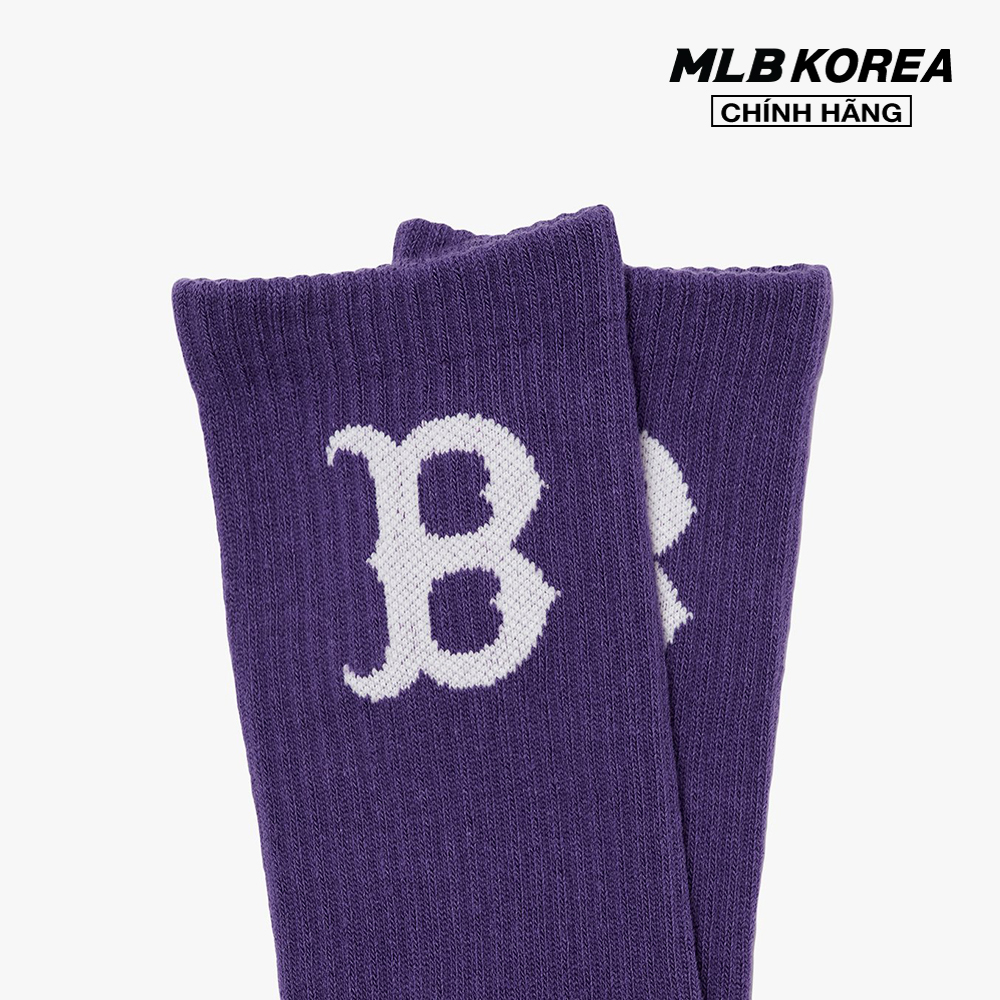 [Deal cuối tháng - Giảm đến 50% + Voucher đến 255K + Mua 2 giảm 5% - 23.05 - 29.05] MLB - Vớ cổ cao unisex Basic Medium Logo 3ASOM032N-43PPS