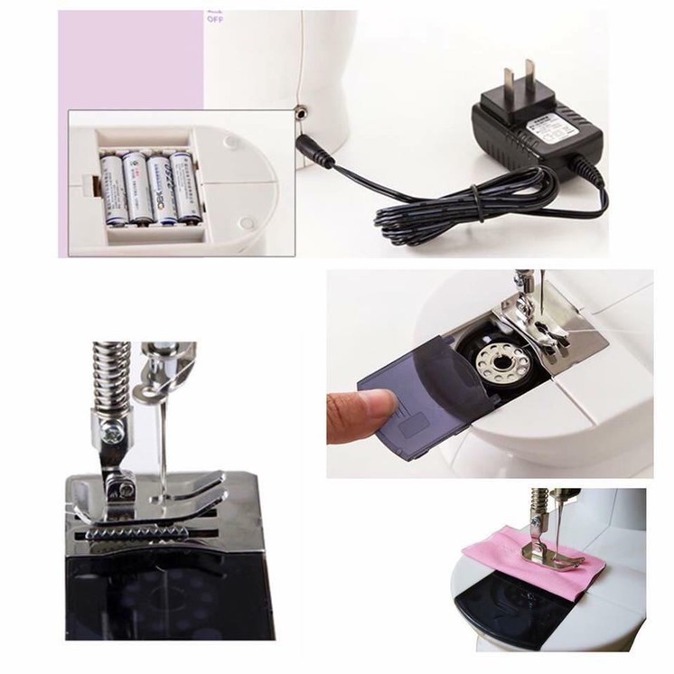 Combo Máy may mini CMD 202  đa năng may tốt vải thun