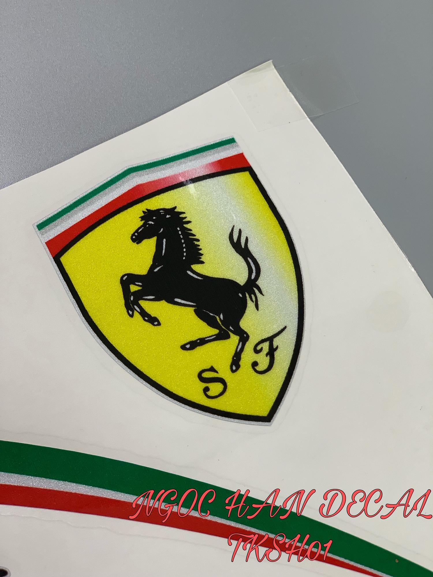 [HCM]Bộ tem phản quang Ferrari dán xe SH -- NGỌC HÂN DECAL