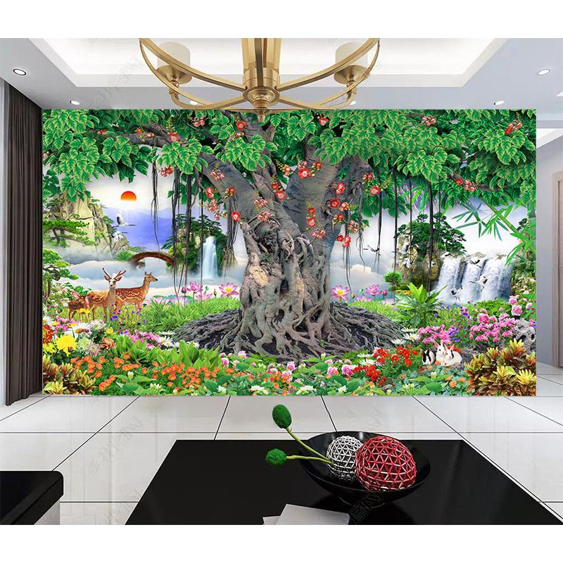 Tranh dán tường VTC Cây bồ đề UD0744